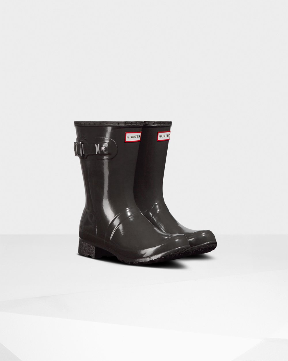 Hunter Mujer Original Tour Foldable Gloss - Botas de Lluvia Gris Oscuro - 105-DTCAUK